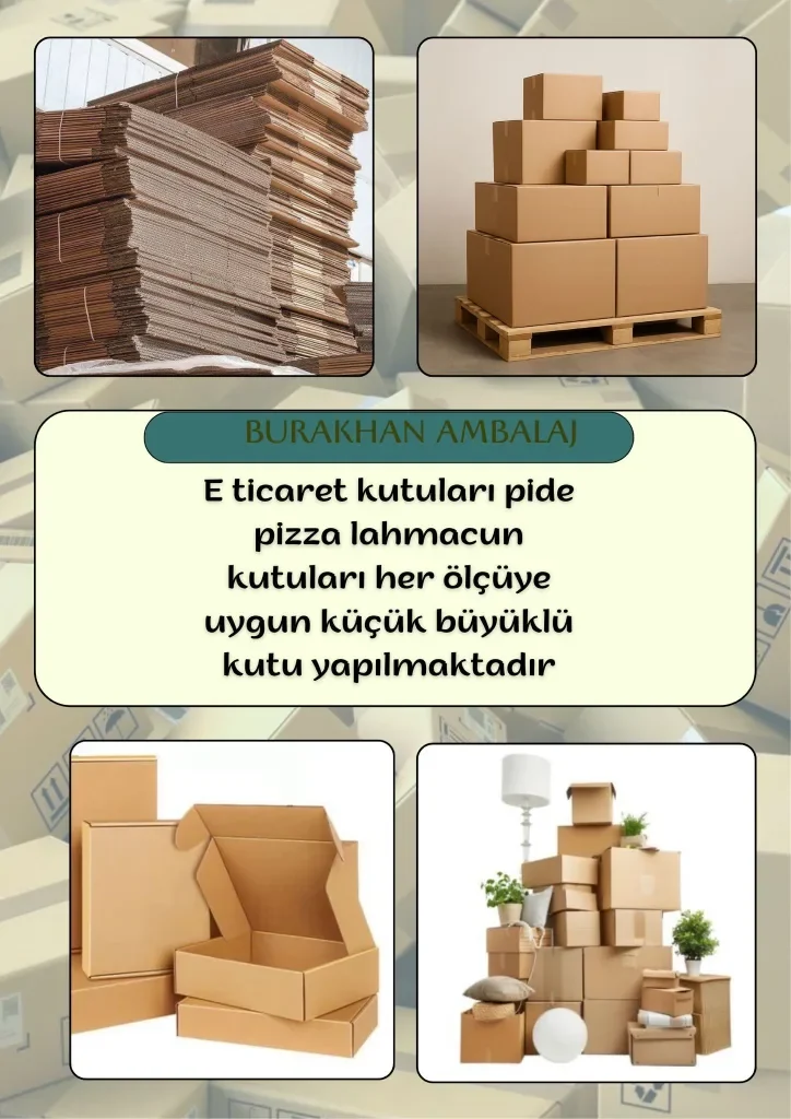 E-ticaret kutuları ve koli örnekleri